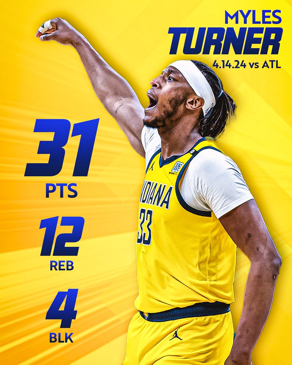Myles Turner with a monster performance to clinch a playoff spot 😤