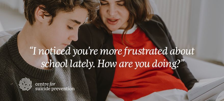 If you’re worried a young person may be considering suicide, start a conversation by mentioning your concerns and using direct, open-ended questions: “I noticed you’re getting more frustrated about your schoolwork lately. How are you doing?” buff.ly/36SQCu2