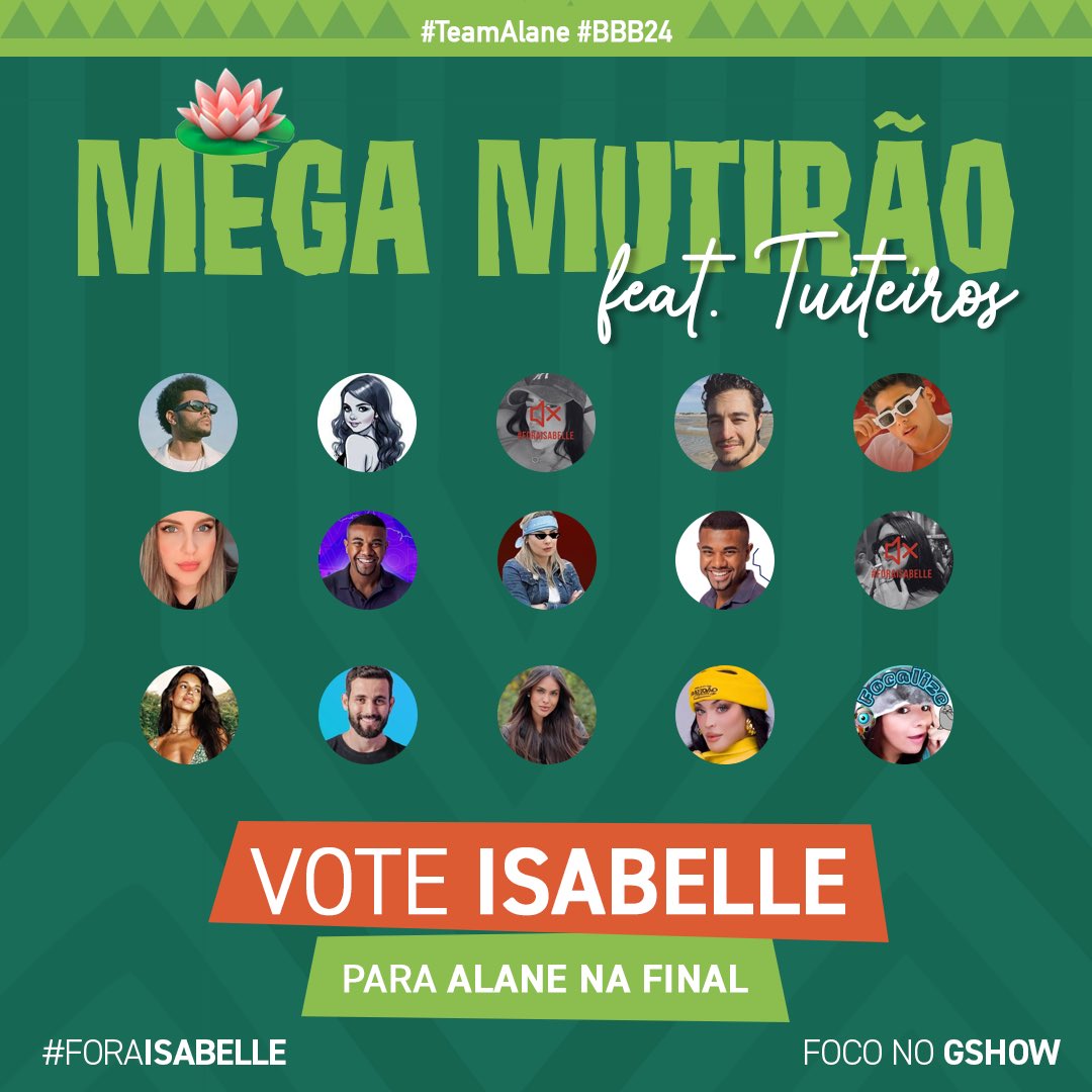 alanedias_'s tweet photo. 🔥 MEGA MUTIRÃO FEAT. TUITEIROS @kauareality @apegadaf @iorctizei @carlinhoslima09 @crushdobbb20 @chegadyfakenews @soudavibrito @calabresosddavi @focalizeofc @carlacomentaa @centralredebbb @rackys @teamalane @centralmatteus_ INICIADO 🔥 

🪷 A cada 10 votos, comente um emoji;

📲 Link para votar: https://t.co/PHPYztpCXi

❌ O voto é para ELIMINAR, votem na ISABELLE!

🎯 Meta: 15K DE RESPOSTAS

⏰ Encerramento 18H00

#BBB24 #TeamAlane #ForaIsabelle