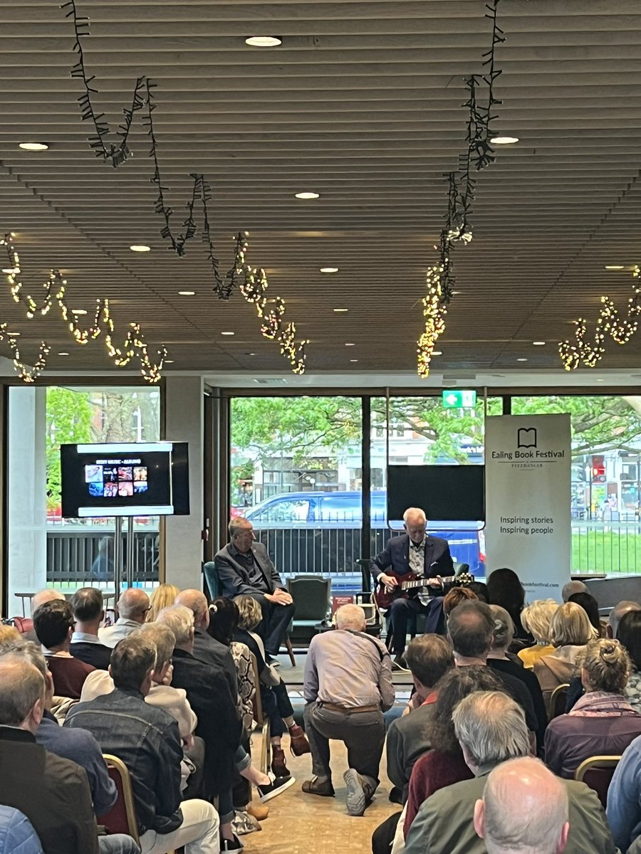 IanBurge's tweet photo. ….@spybrary hosted a spy fiction 🔎 panel with Charlotte Philby, @alex_gerlis and @JakeKerridge. James Pendle and Lisa Kelly hosted a poetry event. We were joined by @johnboyne. And Roxy Music’s @philmanzanera played for us 🎸 

Simply incredible.

#EalingBookFestival https://t.co/Xwn3anTKAF