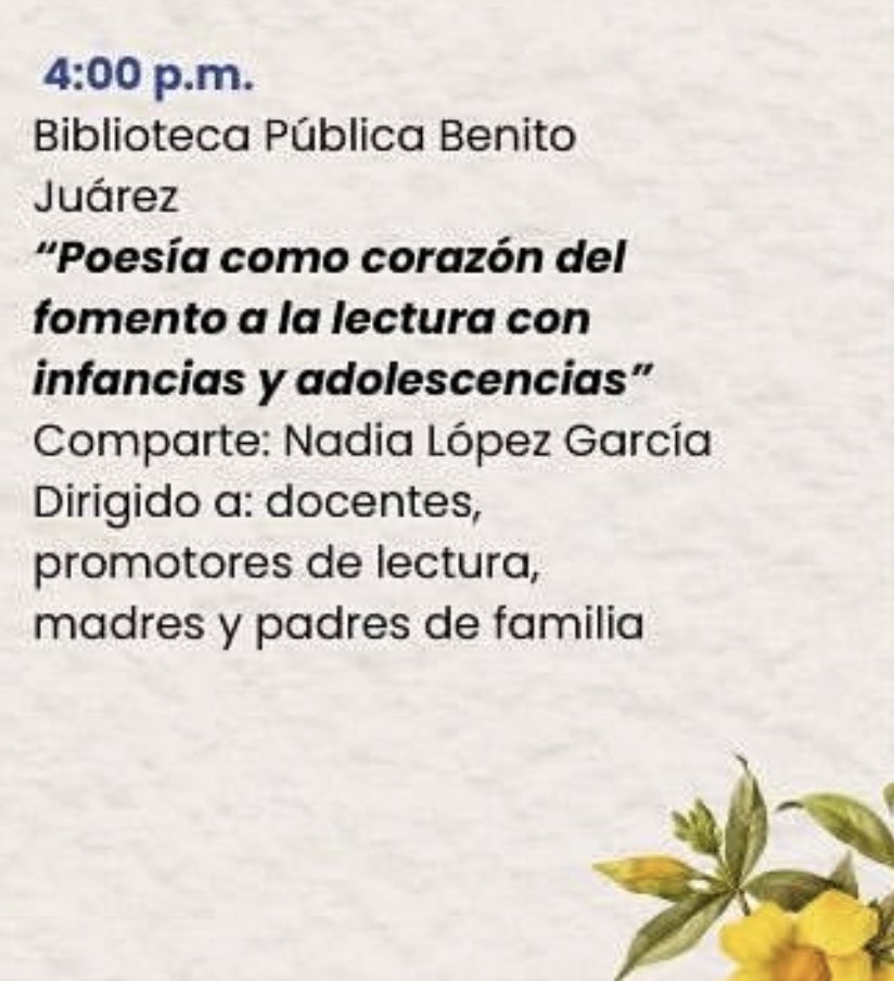 Nos vemos en la Feria del Libro de #Irapuato♥️♥️♥️ Lunes 15, mesa “Poesía y salud mental” Martes 16, taller “Poesía como corazón del fomento a la lectura con infancias y adolescencias Martes 16, charla ¿Por qué escribir poesía en estos tiempos” Miércoles 17, recital !! ❤️‍🔥❤️‍🔥❤️‍🔥