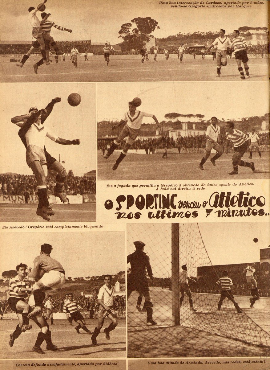 #NesteDiaSCP 
⚽️ @Sporting_CP🆚@AtleticoCP1942 (2-1)
🏆Campeonato Nacional, 17ª Jornada
📆21/04/1946
🕕15H
🏟️Stadium de Lisboa