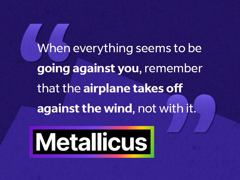 Always Building Always Shipping Always Decentralizing Finance Always Empowering Our Future Always Not Watching the Price Charts Always Metallicus metallicus.com