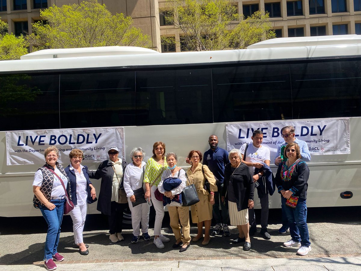 DACL and District seniors joined @MayorBowser today, to kickoff the exciting recognition of DC Emancipation Day! 🎉 #BeDowntown #LivingBoldly 💙💚