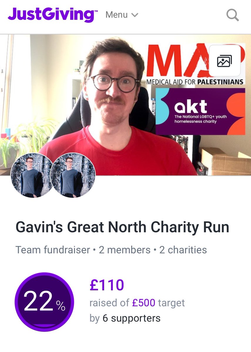 Over £100 already! Thank you thank yooouuu 💜 Still got a ways to go, donate if you can or spread the word: justgiving.com/team/gavingnr24