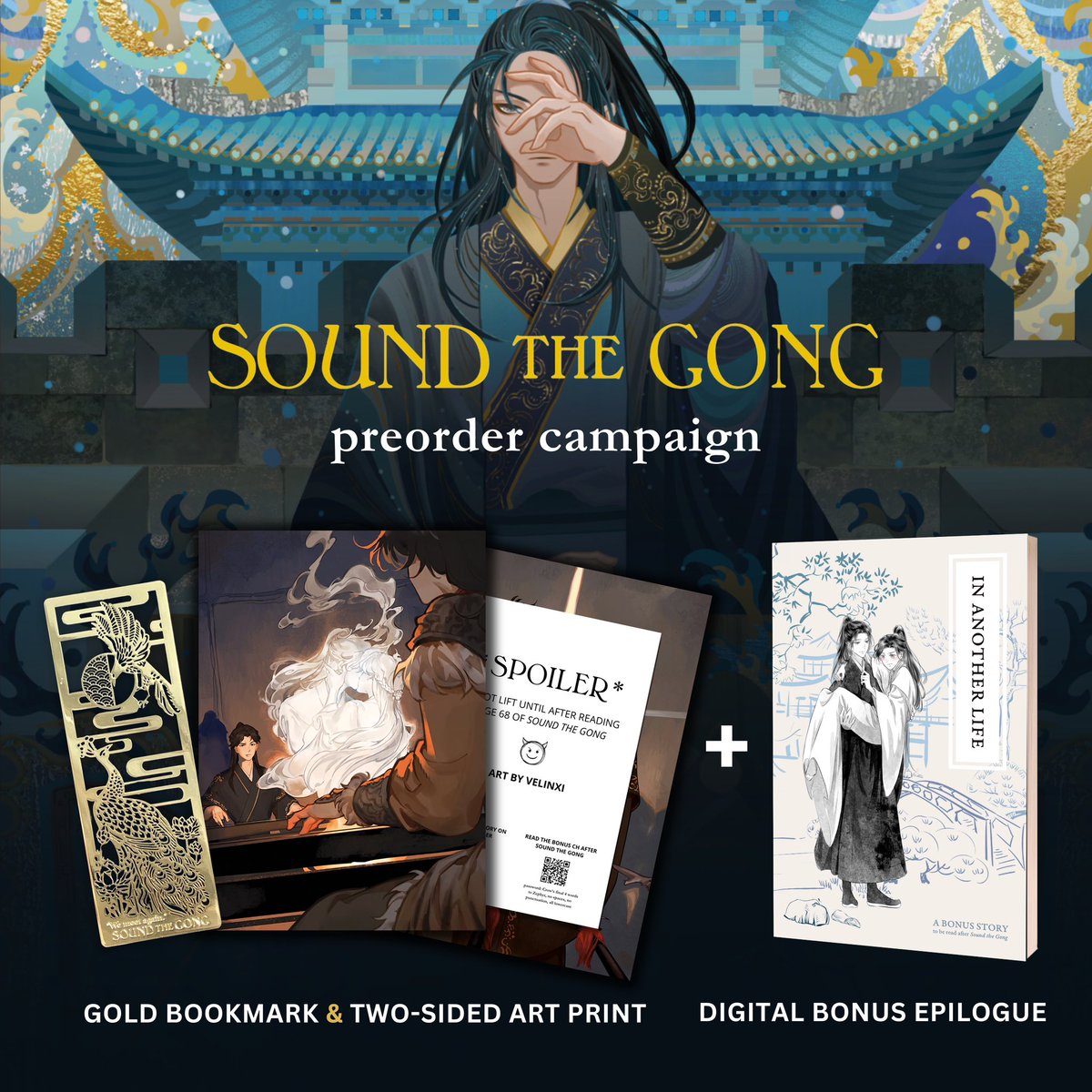 joanhewrites's tweet photo. We’re down to the last ~5 gold bookmarks for the general campaign! After this, only the Velinxi card will be mailed (and the digital bonus emailed) if you submit your receipt to https://t.co/le3uGLu2XV. Orders from @BooksofWonder will still get the bookmark AND card for now https://t.co/Ym2toewLhb