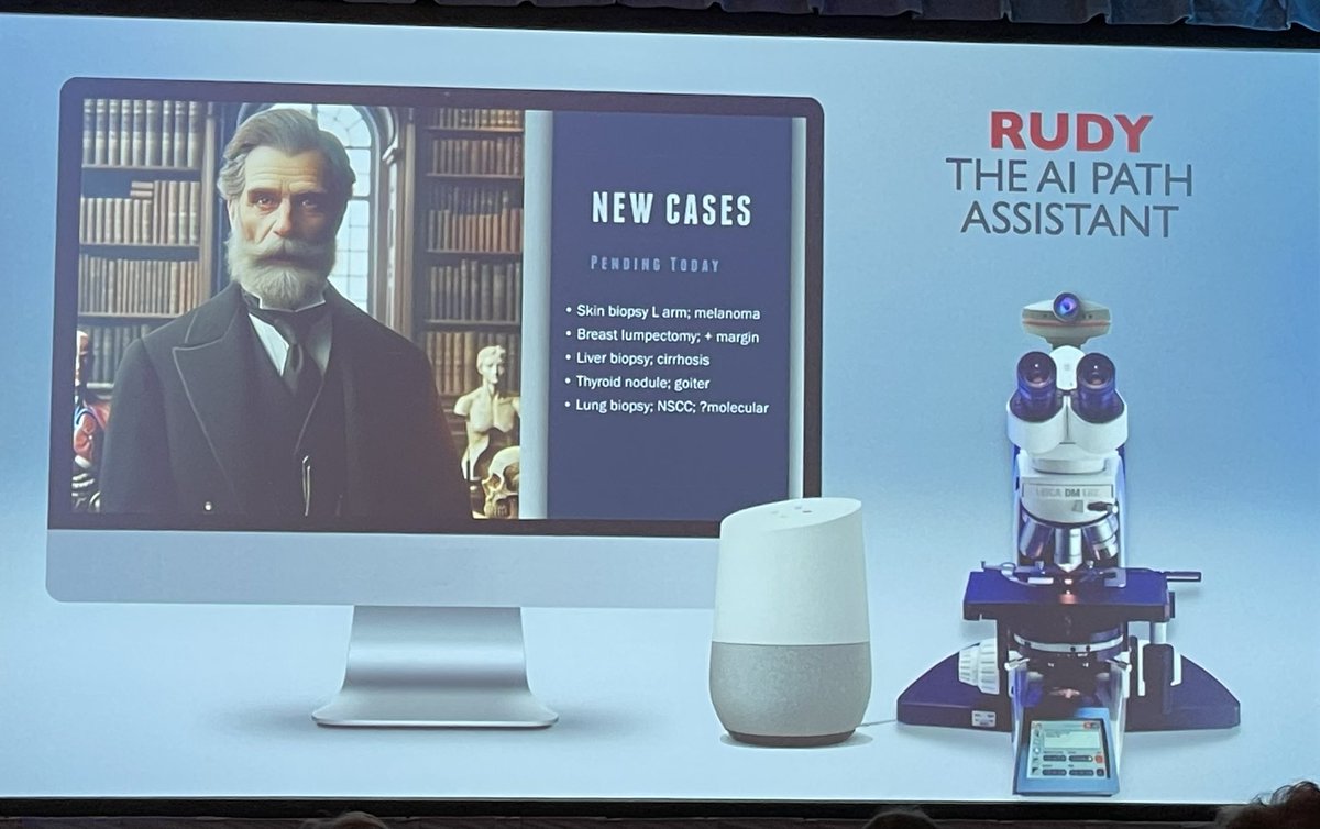 Dr. @apmg_glassy imagines a future where (virtual) Rudolf Virchow could be your personal assistant! @Pathologists #PLS24 #SetThePath24