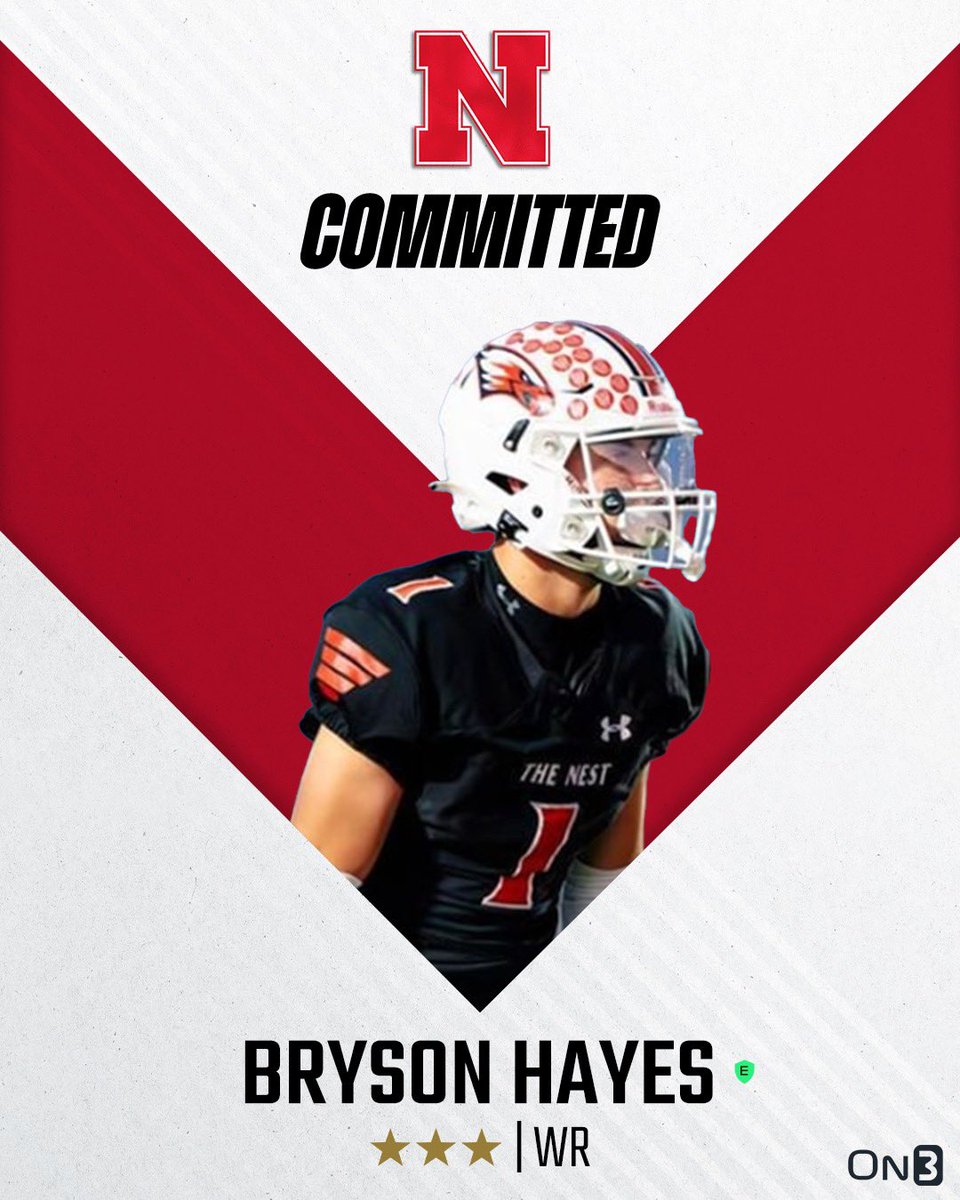 Bryan Munson (@bryanmunson_) on Twitter photo ICYMI: #Nebraska has added its second WR commitment in as many days. Bryson Hayes (<a href="/bryson_hayes_/">Bryson Hayes</a>) from Maize (Kans.) has added his name to the 2025 commitment list. #Huskers
STORY: on3.com/teams/nebraska…
TAKES: on3.com/teams/nebraska… ICYMI: #Nebraska has added its second WR commitment in as many days. Bryson Hayes (<a href="/bryson_hayes_/">Bryson Hayes</a>) from Maize (Kans.) has added his name to the 2025 commitment list. #Huskers
STORY: on3.com/teams/nebraska…
TAKES: on3.com/teams/nebraska…