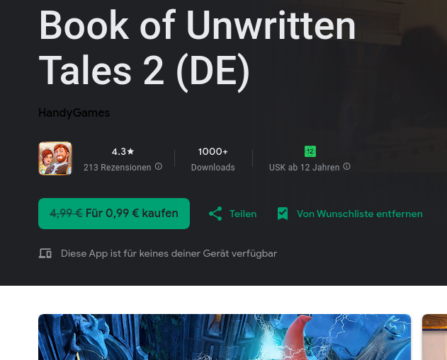 supertarsier's tweet photo. @handy_games are you going to make "The Book of Unwritten Tales" compatible to current Android devices?

The last update was 2017 and it even has bugs since then in low resolution according to the reviews.

https://t.co/25JNZaC8w7

/cc @kingartgames https://t.co/C1BCT2gcBs