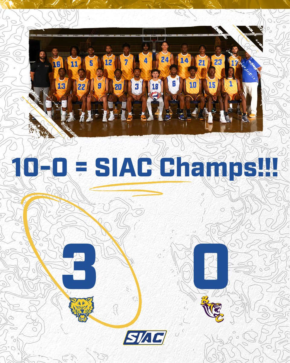 Your Wildcats are @theSIAC Regular Season Champs!!! @FVSU_Volleyball swept past Benedict College, 3-0, this afternoon and completed a perfect 10-0 SIAC regular season!!! Congrats Wildcats!