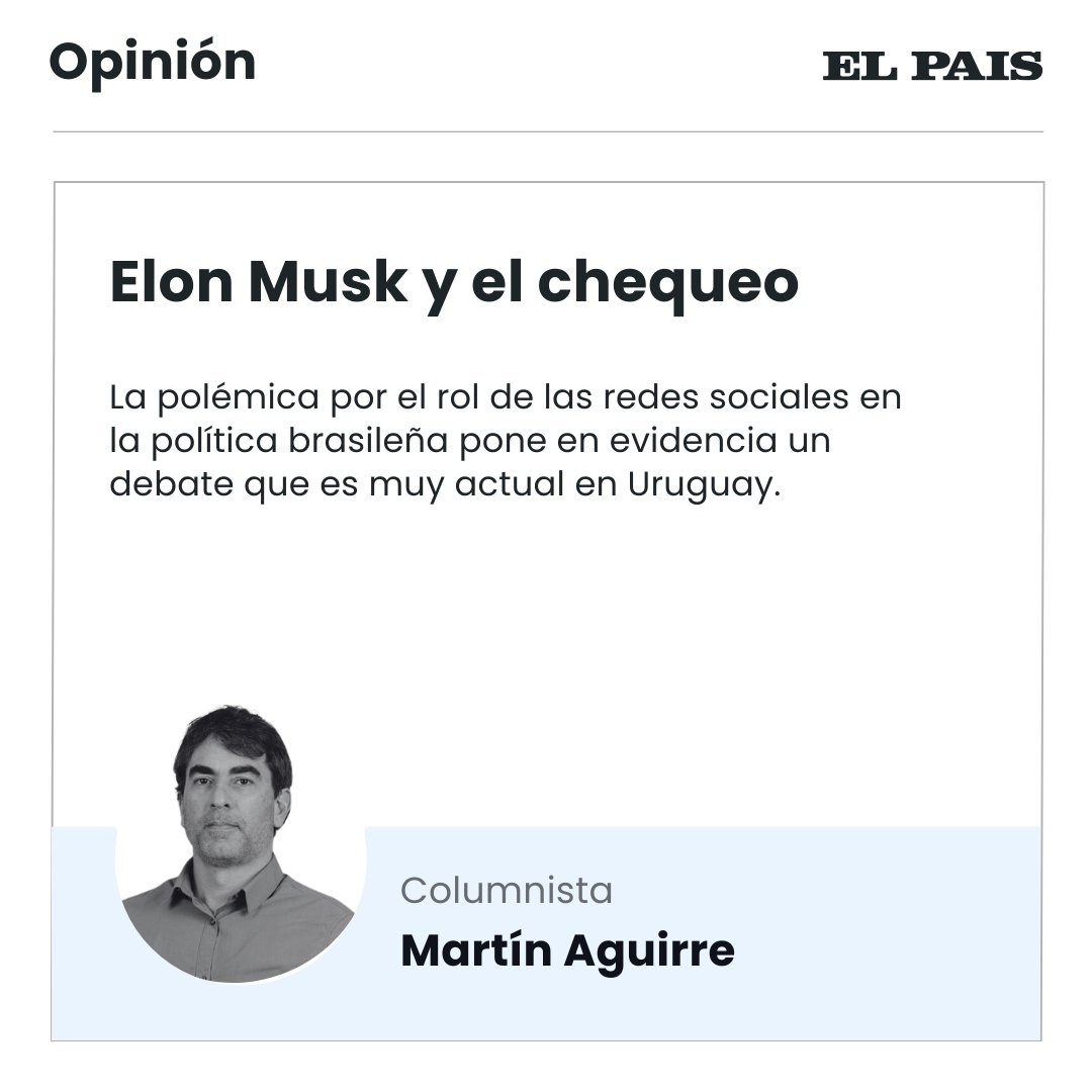 Elon Musk y el chequeo

Por @maguirreh 

elpais.uy/ttejiqbl