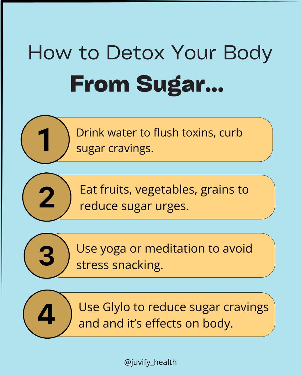 #SugarDetox #HealthyChoices #DrinkWater #EatClean #Yoga #Meditation #StressFree #Glylo #HealthOverSugar #NutritionGoals #BodyDetox #NoMoreSugar #Healthylifestyle #CleanEating #SugarFreeLife #BetterHealth