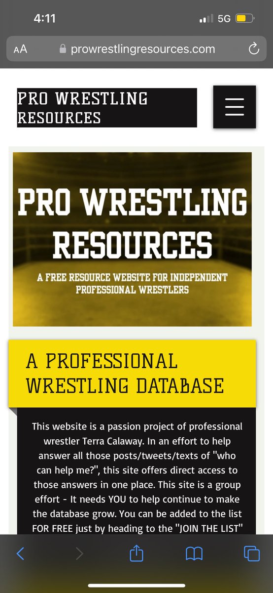Huge news!! Pro Wrestling Resources is now a real website. You can easily click links and navigate the site so much easier. 💛