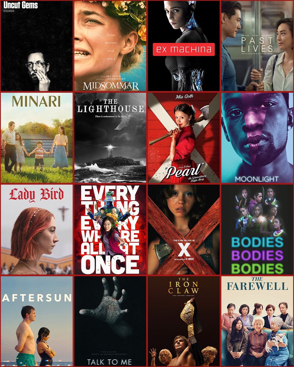 Choose one A24 film from each row…
