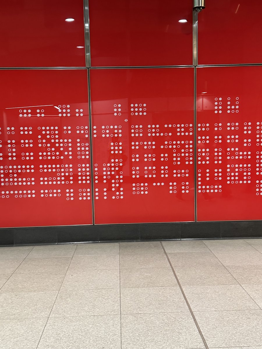 Anyone know if there is any significance to the patterns of dots on the panels on the London Elizabeth Line? @TfL @ProfSmudge