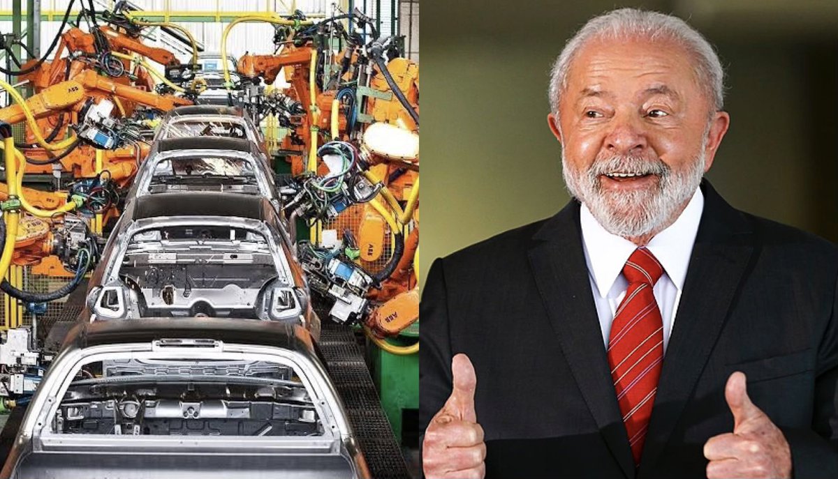 Brasil ACABA de ATINGIR o MAIOR número de INVESTIMENTOS no setor automotivo da HISTÓRIA: 125 BILHÕES em INVESTIMENTOS no país.

Nunca foi SORTE, sempre foi LULA 🍀🇧🇷
#LulaExemploMundial