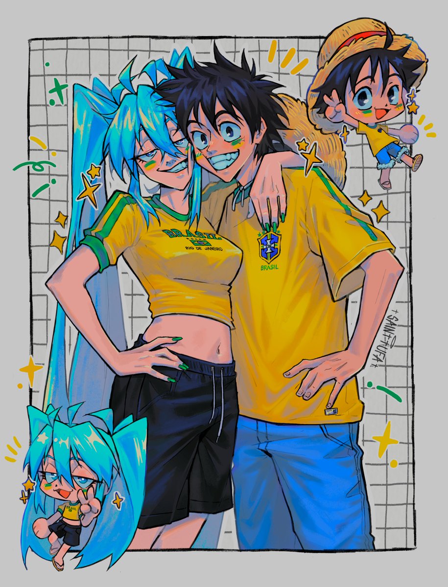 _saaanic_'s tweet photo. Luffy &amp; Miku 🇧🇷 https://t.co/PCMOTv3gvg