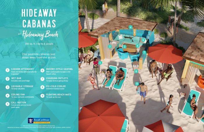 Perfect Day at CocoCay’s Hideaway Beach: Hideaway Cabanas an Infographic