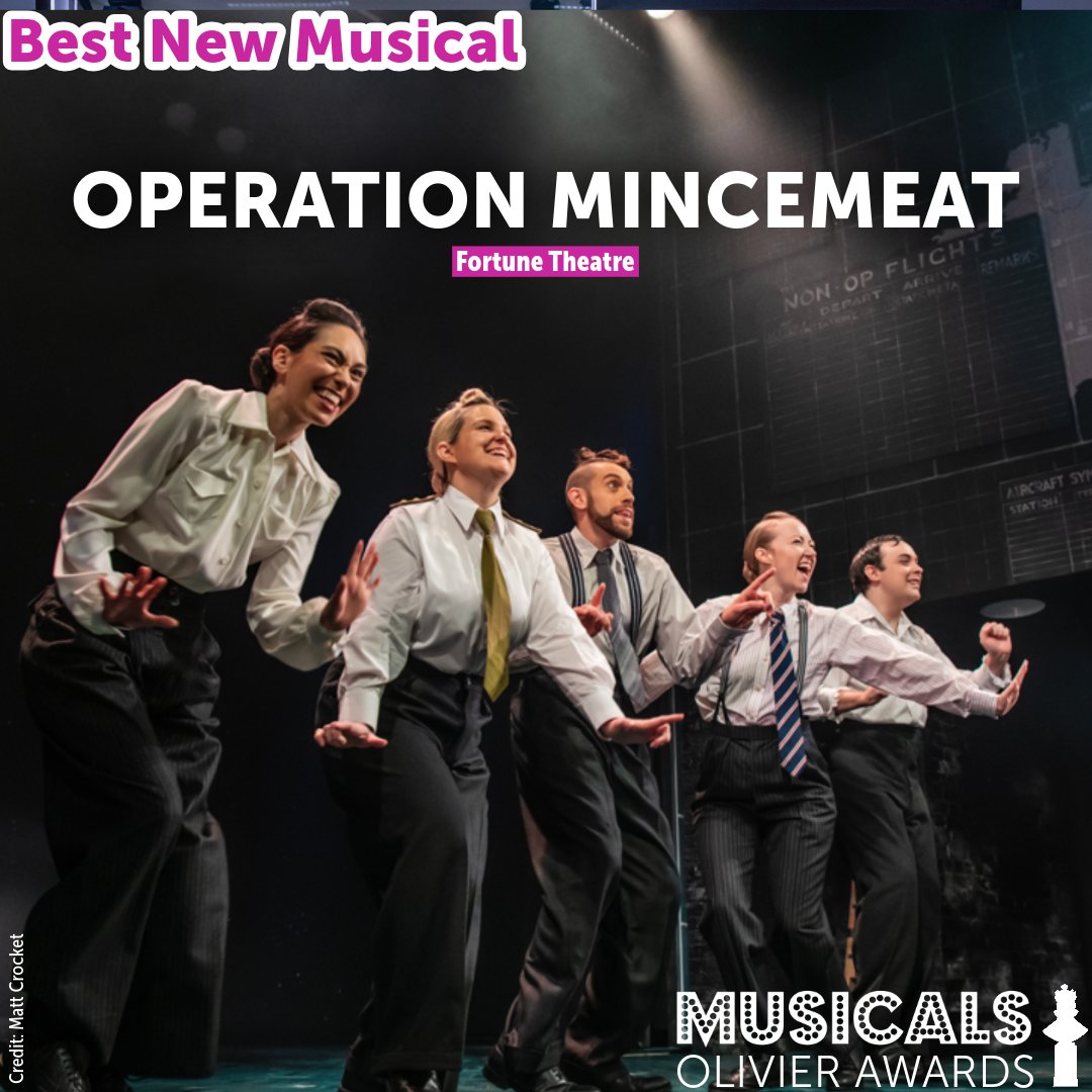 BEST NEW MUSICAL – The Olivier Award for Best New Musical goes to Operation Mincemeat @olivierawards #oliviers #olivierawards #musicals #theatre #musicaltheatre #awards #winners