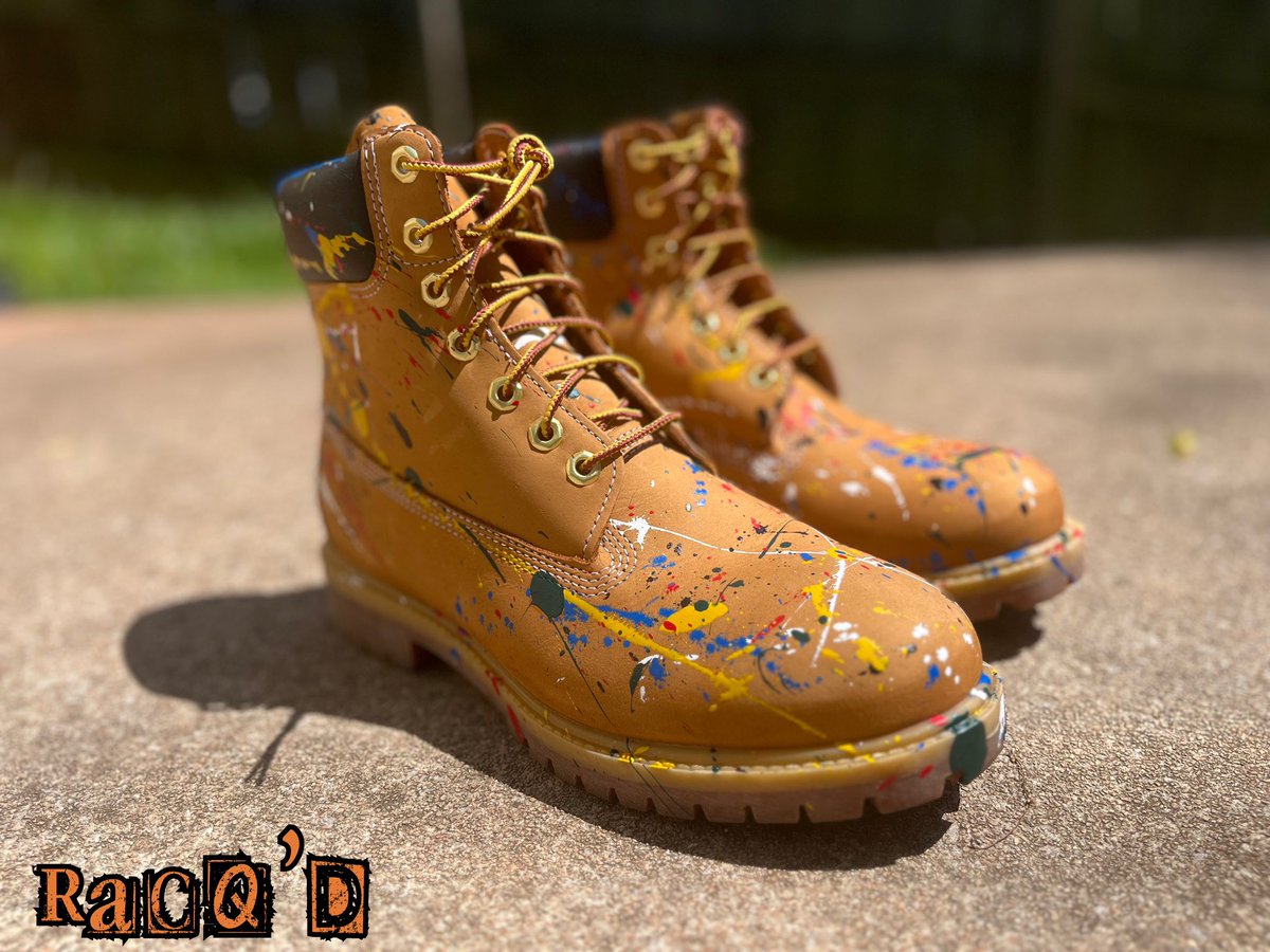 AEQuanafied's tweet photo. Splatter Paint Timbs
#sneakerracq #customtimberlands #timberland #timbs #customtimbs https://t.co/UuWKh5r7oW