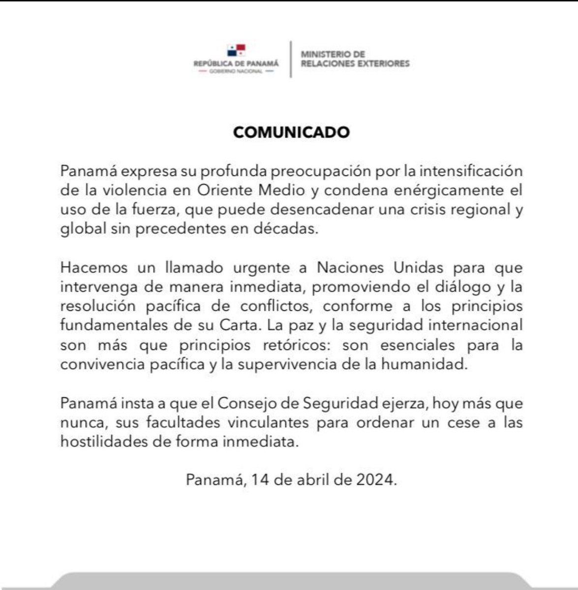 didacamar's tweet image. #Comunicados @CancilleriaPma @ItaiBardov #MedioOriente 👇🏼👇🏼👇🏼#Paz