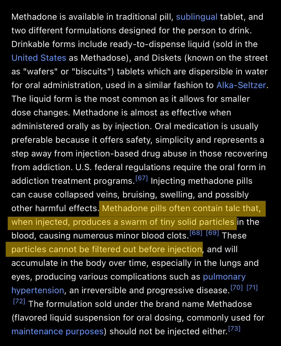 In all other cases, poisoning is illegal. That changes when a psychoactive drug is involved. In those cases, you MUST poison the user.

Hydrocodone+APAP
Methadone+talc
Codeine+promethazine
DXM+CM

How’s killing a person justified when their only crime is using an alternative RoA?