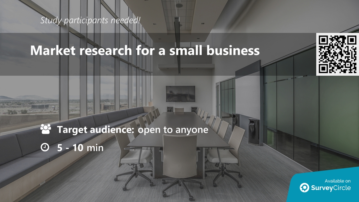 Participants needed for online survey!

Topic: 'Market research for a small business' surveycircle.com/CHT2BZ/ via @SurveyCircle

#ConsumerResearch #MarketResearch #product #survey #surveycircle