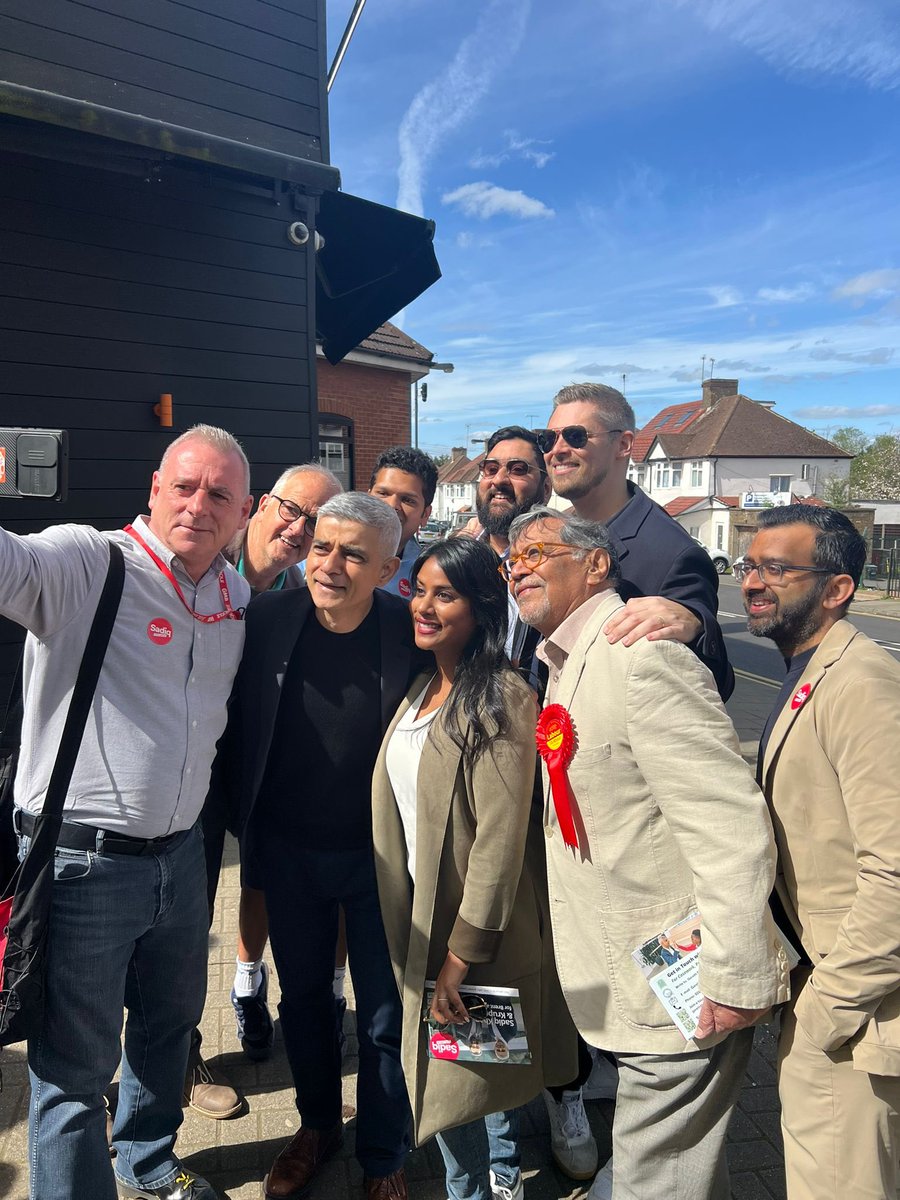 Team Harrow out today in large numbers with @SadiqKhan @KrupeshHirani meeting #harrow residents. Warm welcome on doorsteps & residents looking forward to voting #labour on 2nd May Mayoral/Assembly elections. @GarethThomasMP @KrupeshHirani @RobertJEEvans @CityHallLabour
