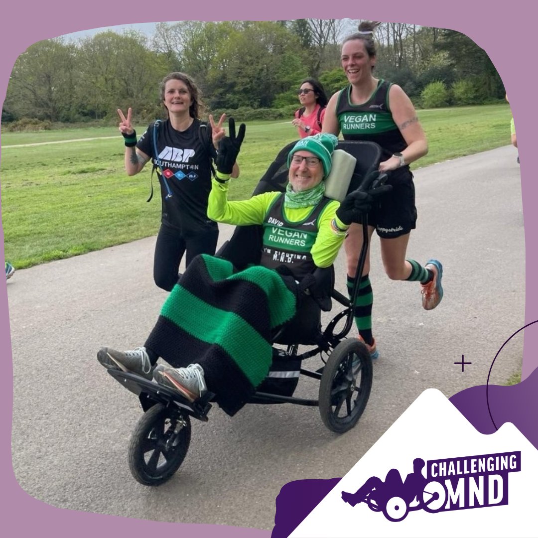 ´Thank you for making this happen this morning! Our first parkrun together with David in his chair - something that would never have been possible without the grant from Challenging MND. We're very grateful and we will be using it every week´. #grateful #grant #MND