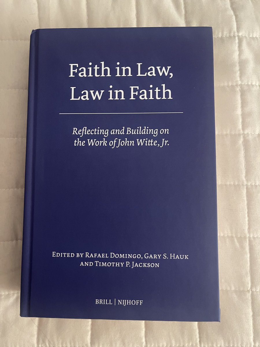 An impressive volume of essays from a pioneering and one of the most likeable scholars of law and religion #JohnWitte @EmoryUniversity honoured to have given a humble endorsement.