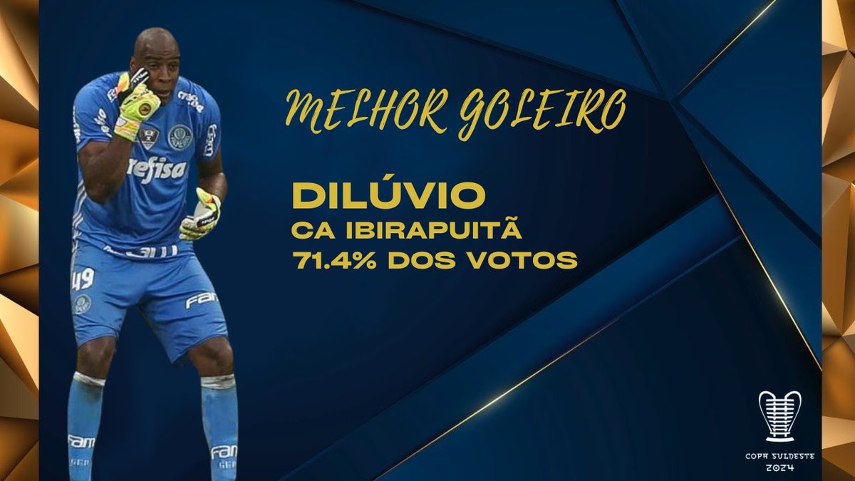 🏆 @CopaSulDeste 2024 Awards 🏆

O Melhor Goleiro da Copa Suldeste 2024 é:
<a href="/DiluvioOficial/">Dilúvio</a> do <a href="/caibirapuita/">Clube Atlético Ibirapuitã</a> !

#CopaSuldesteAwards