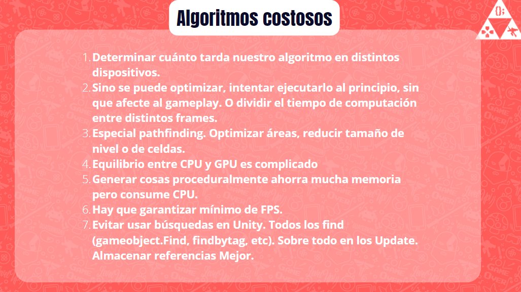 ElenaImagineer's tweet image. #Unitytips optimización ⇩⇩⇩ 🤓
Problemas de rendimiento debido a algoritmos costosos, algunos consejos 👇😎
#gamedev #indiedev