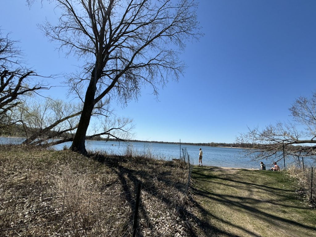 Signs of summer are out everywhere at Lake Nokomis today! Only in Minnesota is a 65 degrees April day, the perfect time to layout on the beach! @NokomisLife