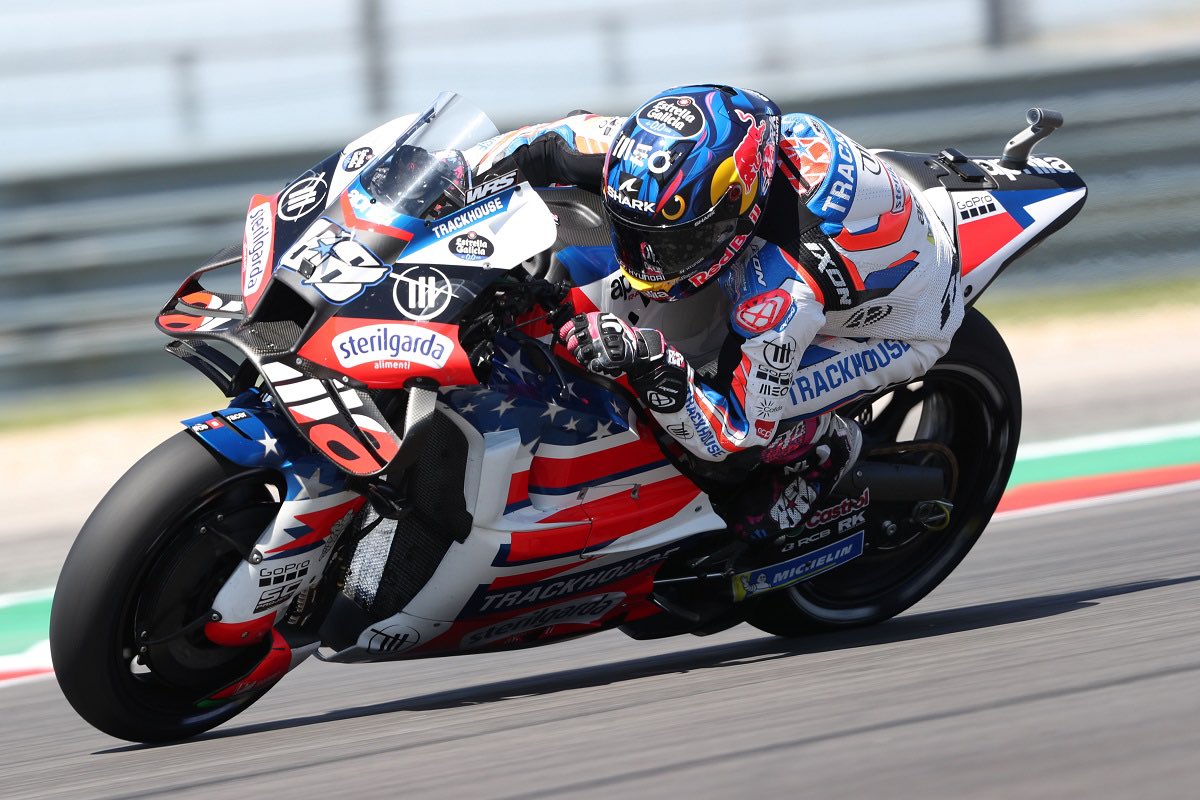 Foi uma boa corrida, pena que um erro no segundo sector que podia dar ainda mais. 

Ainda assim, pontuou na casa da Trackhouse Aprilia. 

Bora, Miguel! 🇵🇹🦅
#Turma88 #MotoGP #AmericasGP