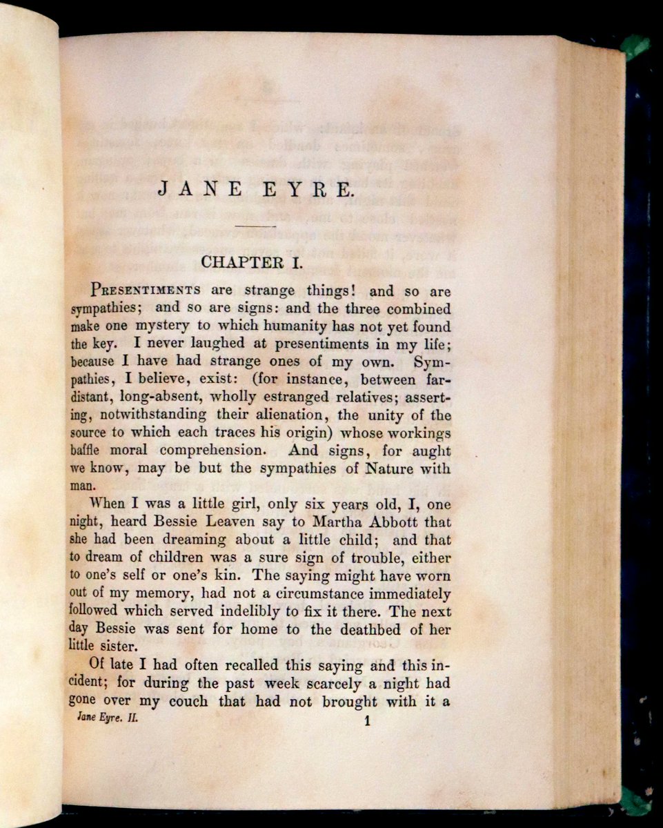 'Jane Eyre: An Autobiography' by Currer Bell (Charlotte Brontë), 1850 Rare Early Edition. mflibra.com/products/1850-… Experience the enduring power and emotional intensity of this classic novel that continues to captivate readers with its themes of resilience, love, and redemption.…