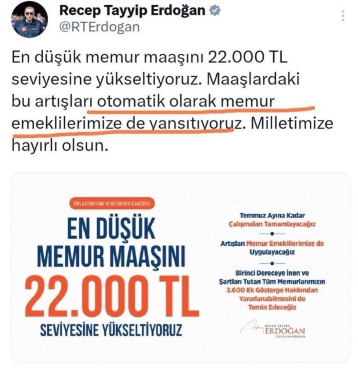 Memur Emeklisi 
375 sayılı KHK' nin Ek 40. maddesi ile HAK gaspına uğramıştır..!
İptal edilsin 
Haksızlık sona ersin 
Adalet yerini bulsun 
#MemurEmeklisininSeçimdekiGücü