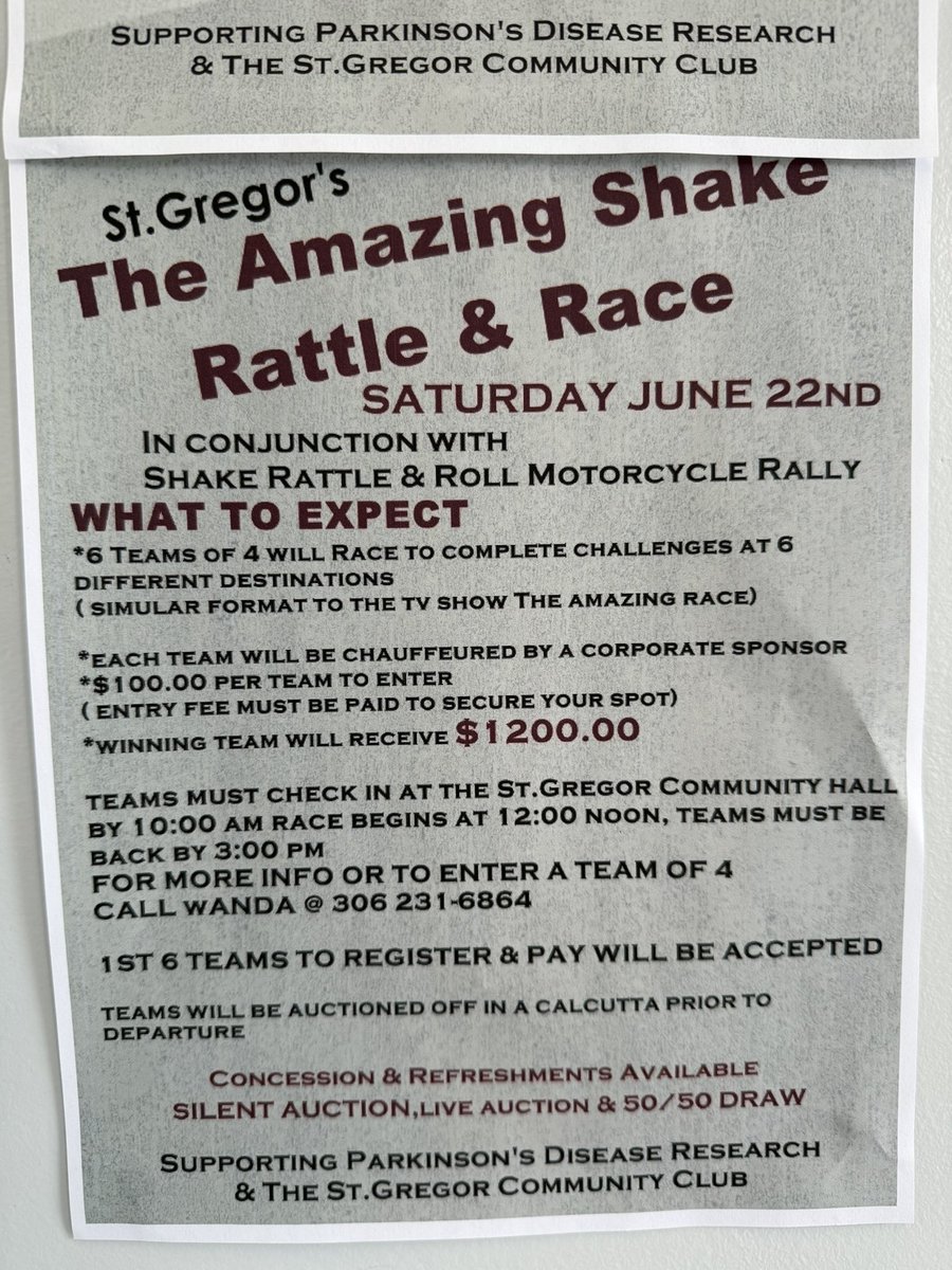 St Gregor annual Shake Rattle and Roll motorcycle rally this June in support of Parkinsons. #throttletherapy