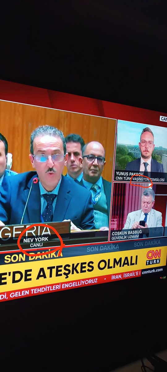 Ekranda işaretli olan iki şehir bu dünyada yok...Allah aşkına saçmalamayın da şu şehirlerin isimlerini düzgün yazın...
#cnntürk 
#NeOluyor?