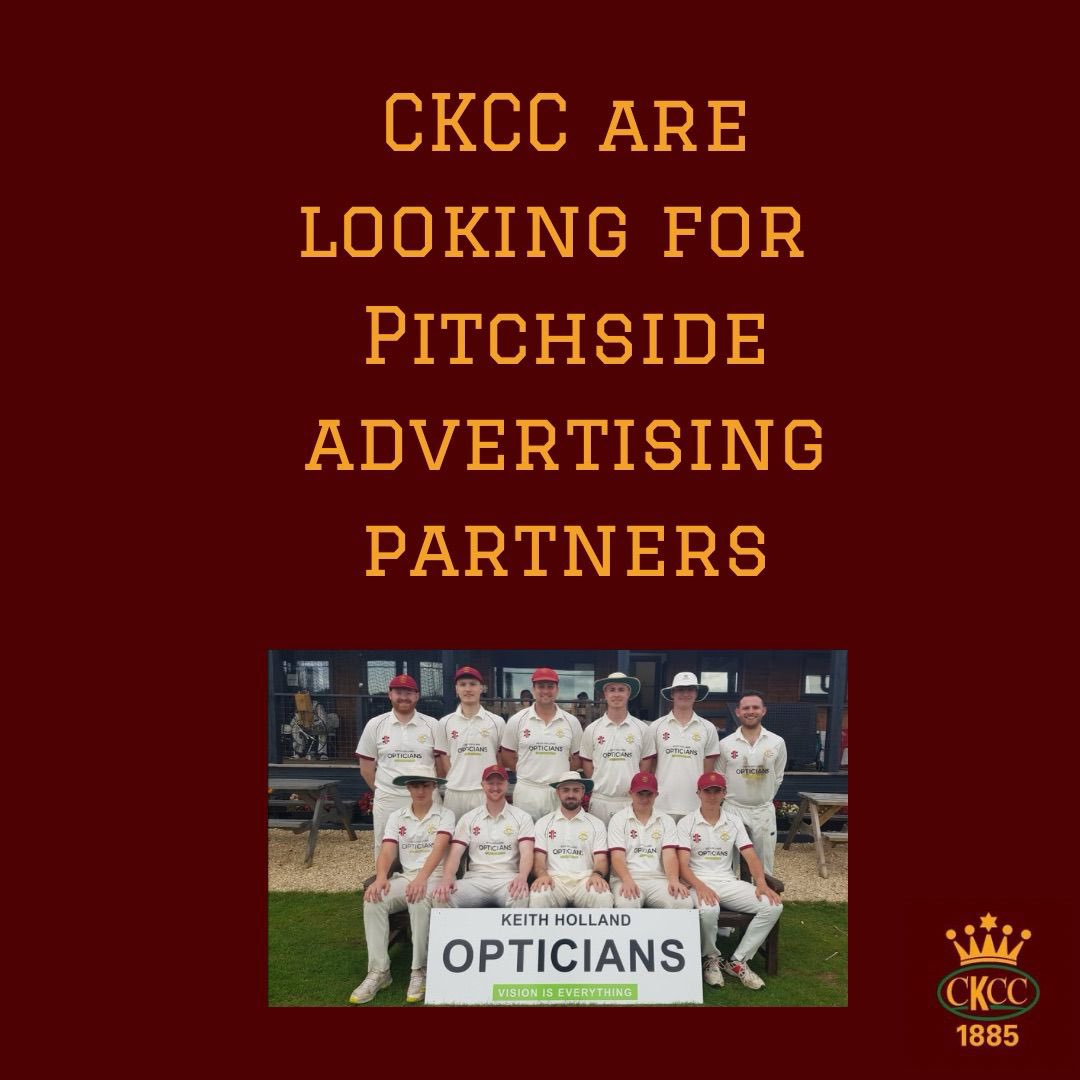 Our pitchside advertising partnership is a great way to promote your business to our large group of members on a regular basis. You will also be helping the club to improve its facilities. Please drop us a message for further information. 🏏
