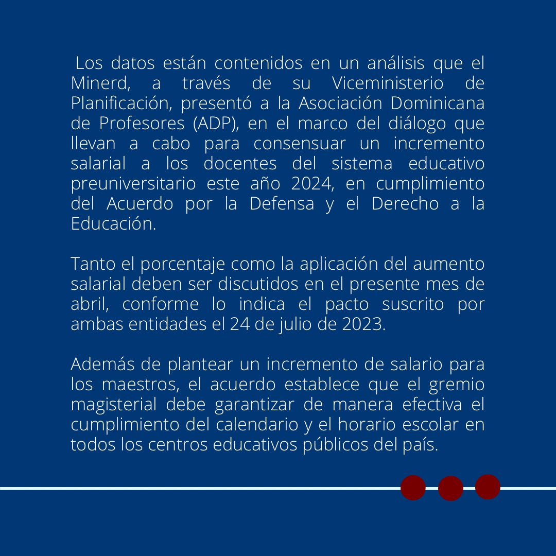 Ministerio Educación RD tweet media