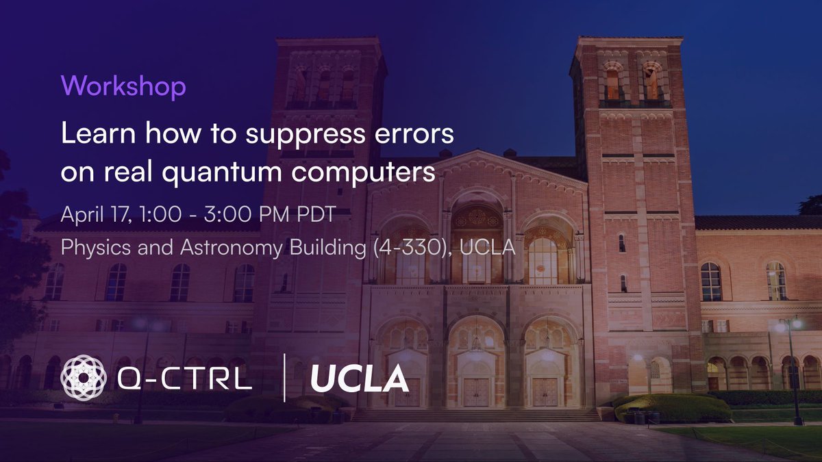 Discover how to reduce noise and improve algorithmic success on real quantum computers in our workshop with @UCLA Our Product and Research teams will show you how to do this using our core error suppression products. buff.ly/4aJSkd7