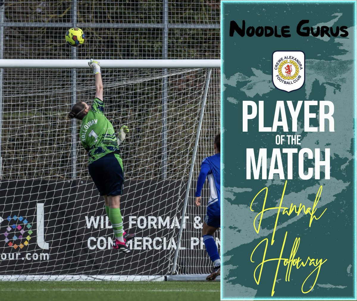 Ⓢⓗⓔ’ⓢ ⓐ ⓚⓔⓔⓟⓔⓡ🧤 Congratulations to @HannahHollsGK1 who was awarded the POTM award in todays victory over Bury FC A commanding performance between the sticks & a match winning save worthy of any📺 𝙷𝚊𝚗𝚗𝚊𝚑 𝚒𝚜 𝚙𝚛𝚘𝚞𝚍𝚕𝚢 𝚜𝚙𝚘𝚗𝚜𝚘𝚛𝚎𝚍 𝚋𝚢 @NoodleGurus