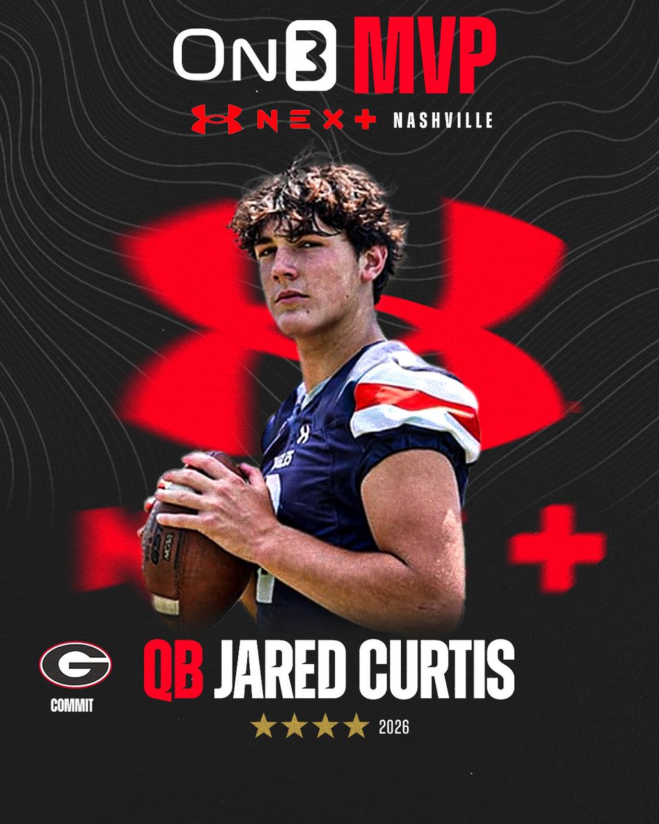 2026 Georgia 4-star QB commit Jared Curtis is the On3 MVP for the Under Armour Next+ camp in Nashville‼️ More from @CharlesPower: on3.com/news/under-arm…