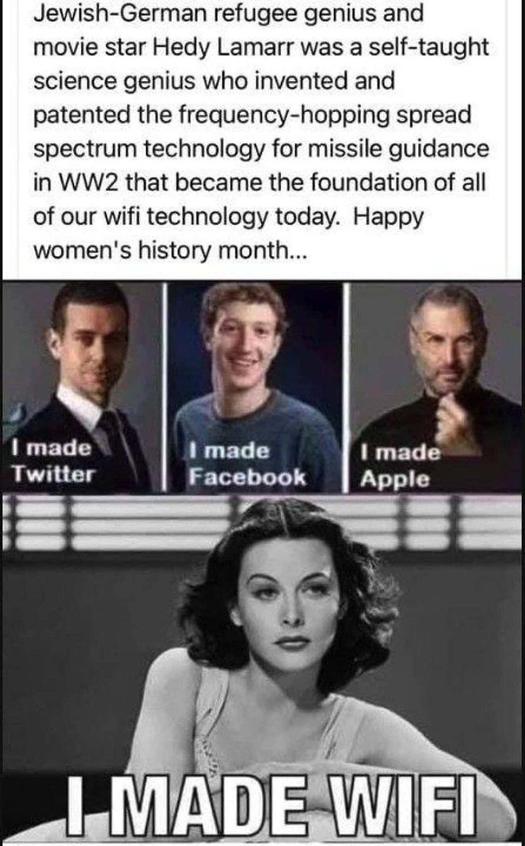 I never knew this how freaking awesome is Hedy Lamarr 

#JohnnyDepp 
#HedyLamarr
#Wifi