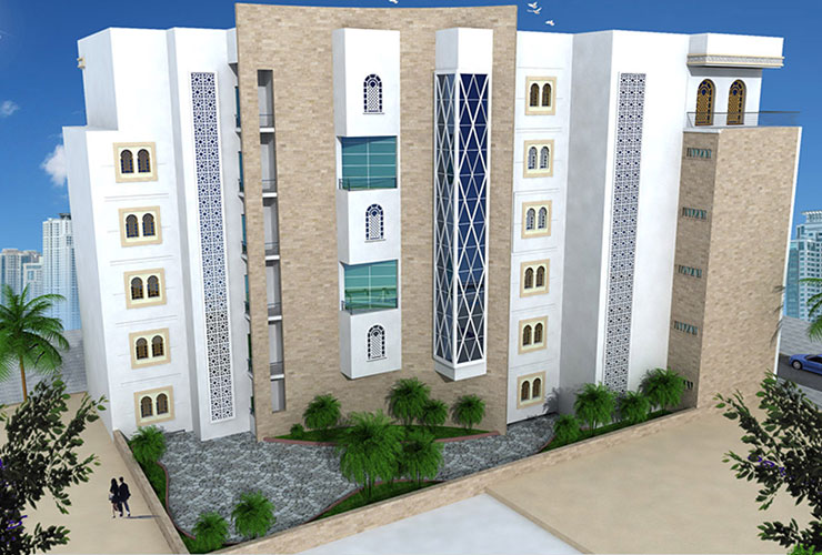 Algeria3New's tweet photo. ALGIERS |

La résidence MAURESSE est un projet promotionnel de 17 logements situé à Bir Khadem. 

Ses façades de style mauresque évoquent l’authenticité &amp; un fort rappel de notre patrimoine culturel.

Le projet est a 20% de la construction ! https://t.co/LqReDHRgLv