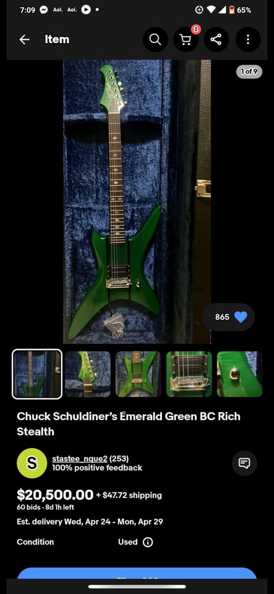 For any super rich guitar nerds in my following, Chuck Schuldiner’s guitar just got put up for bid on ebay 😍 (It’s being sold by his nephew, it’s legit)