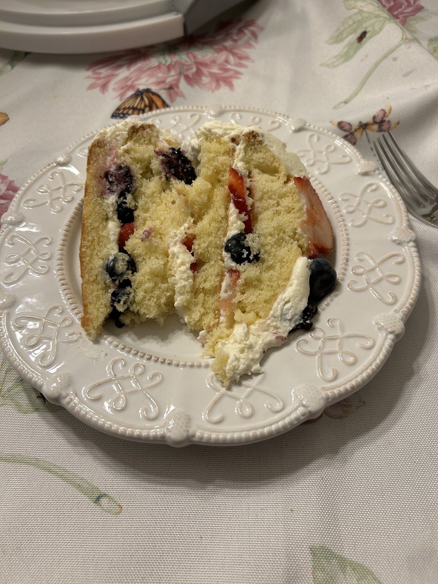 Chantilly berry cake for dessert!