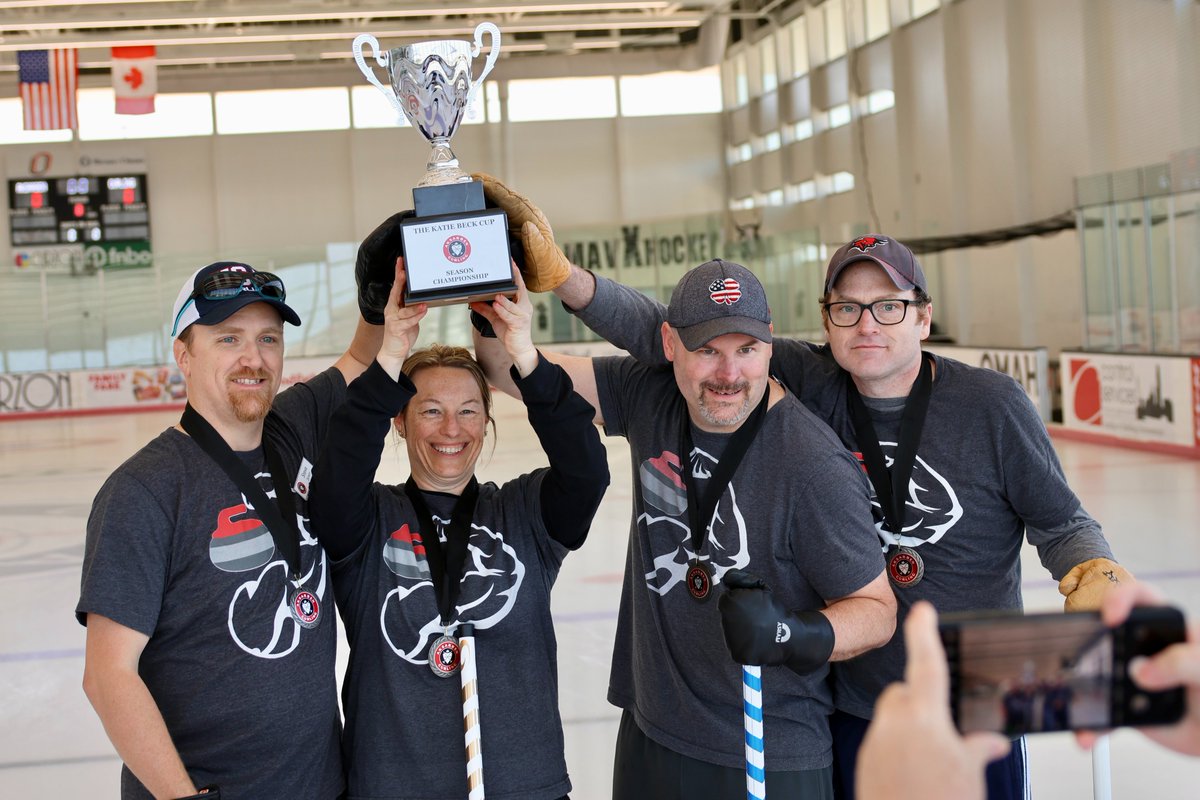 curlaksarben's tweet photo. 🏆Congrats to our 2023-2024 Season Champions, BuffNStuff! They won both their Fall and Winter Sunday 2:15pm leagues & this weekend's championship against Aksarben's best!
Good #curling to Steve Jaixen (second), Buffy Linke (skip), Chris Becher (vice), and Scott Jordan (lead) https://t.co/lCm1BtAV9w