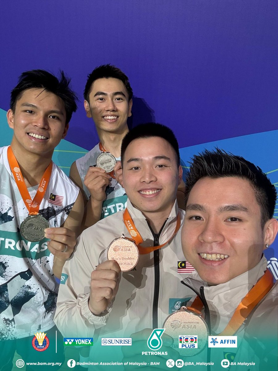 #BAC2024 Men’s Doubles

🥈🥉

Selamat pagi, Malaysia 🇲🇾

#DemiMalaysia
#BadmintonMalaysia