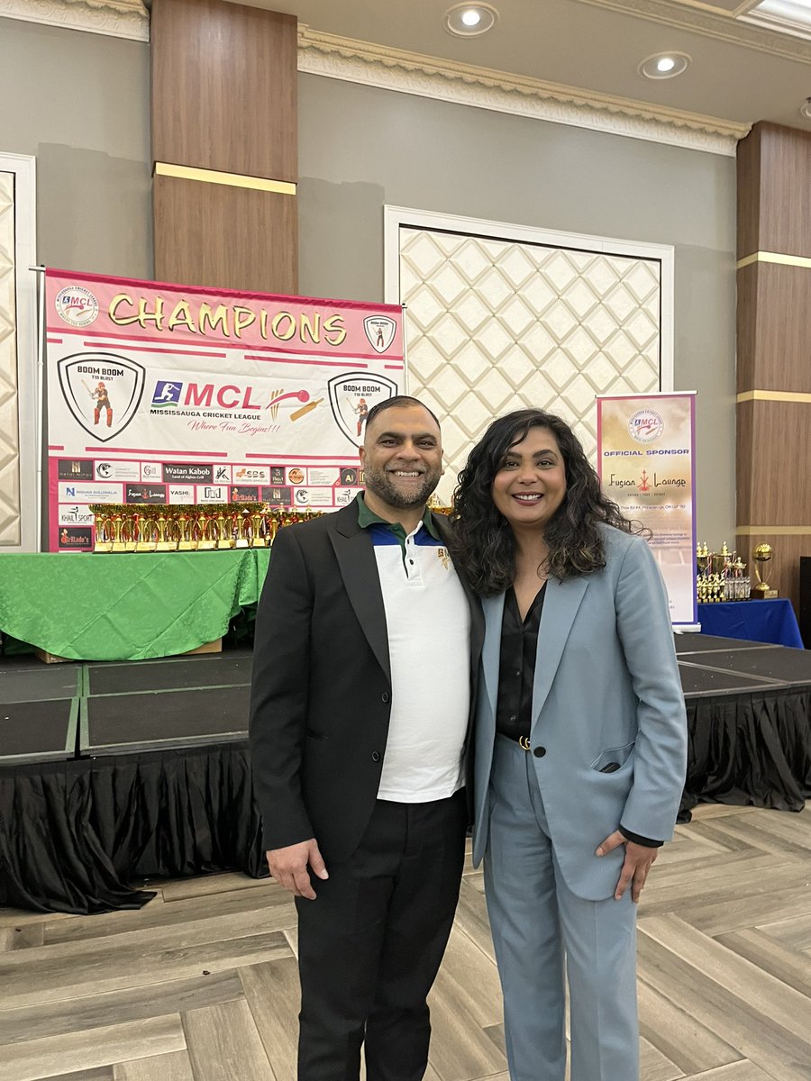 The Mississauga Cricket League (MCL) has been committed to promoting the sport of cricket, sportsmanship, and community involvement. Wonderful to attend their Annual Awards Gala!Congratulations to all the winners and athletes for their outstanding achievements 🏆